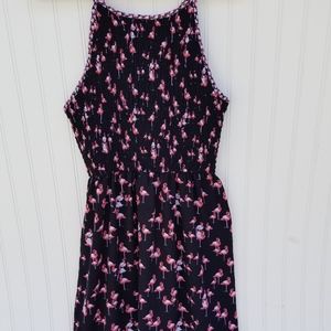 Xhilaration large black summer flamingo Dress